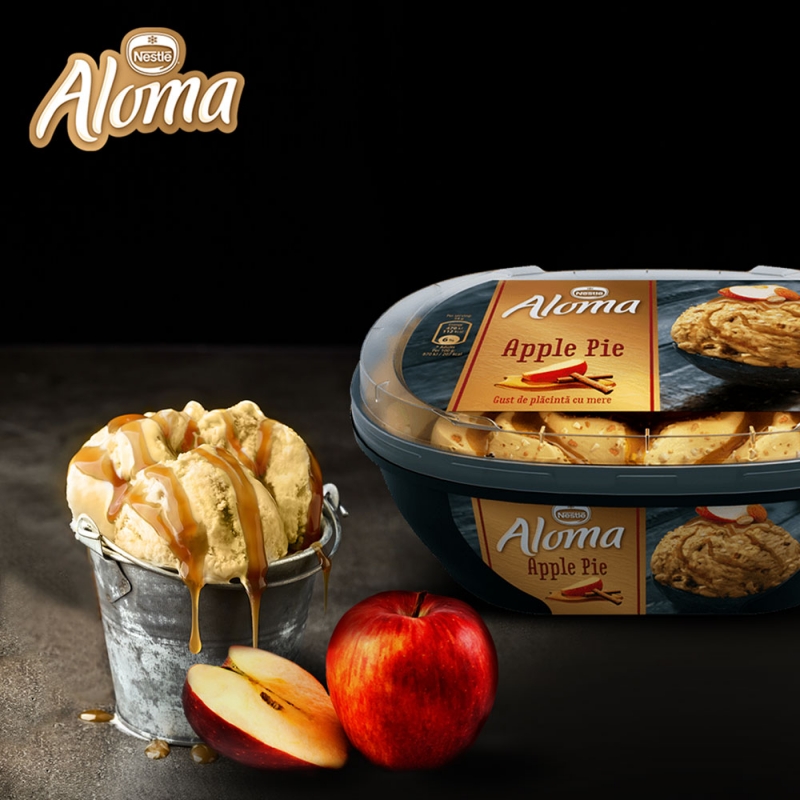 Novi, vrhunski sladoled Aloma Apple pie, u porodičnom pakovanju